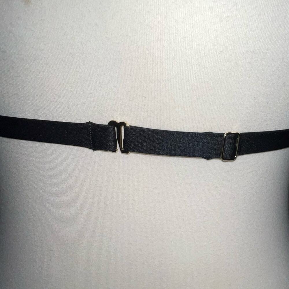 NWT SPANX BLACK TRIANGLE BIKINI TOP SZ L - Picture 5 of 8